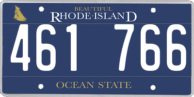 RI license plate 461766