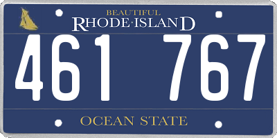 RI license plate 461767