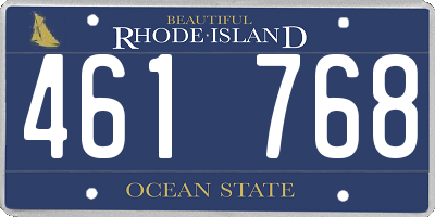 RI license plate 461768