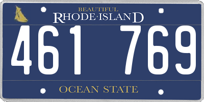 RI license plate 461769