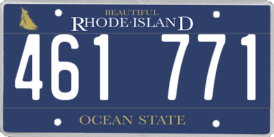 RI license plate 461771