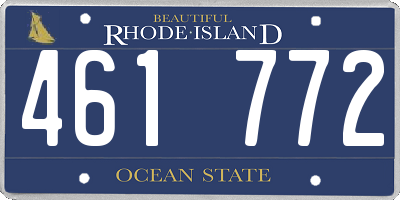 RI license plate 461772