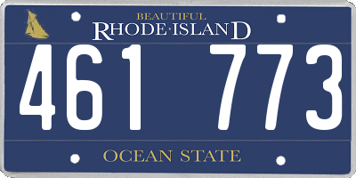 RI license plate 461773