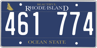 RI license plate 461774
