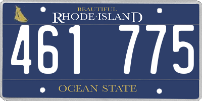 RI license plate 461775
