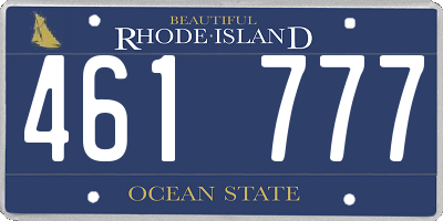 RI license plate 461777