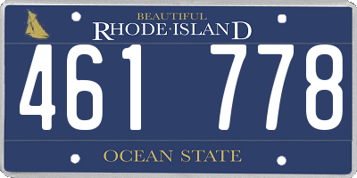 RI license plate 461778