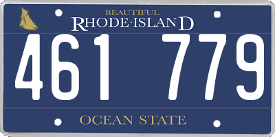 RI license plate 461779