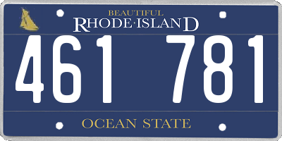 RI license plate 461781