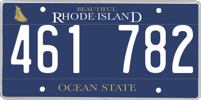 RI license plate 461782