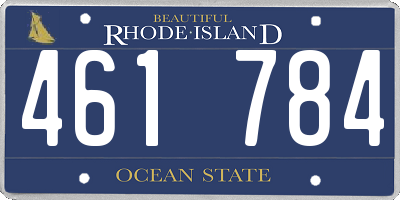 RI license plate 461784