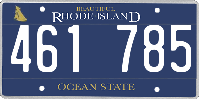 RI license plate 461785