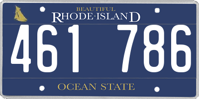 RI license plate 461786