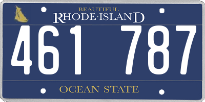 RI license plate 461787
