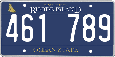 RI license plate 461789