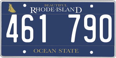 RI license plate 461790