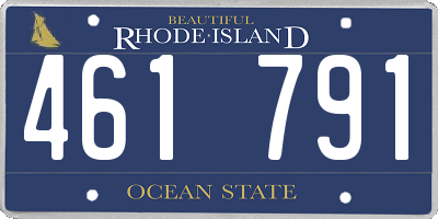 RI license plate 461791