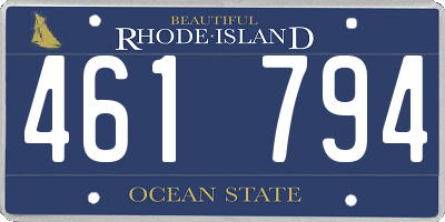RI license plate 461794