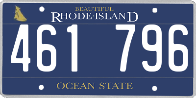 RI license plate 461796