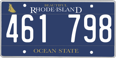RI license plate 461798