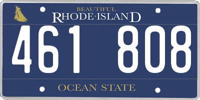 RI license plate 461808
