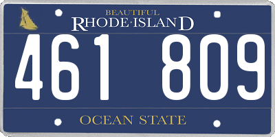RI license plate 461809