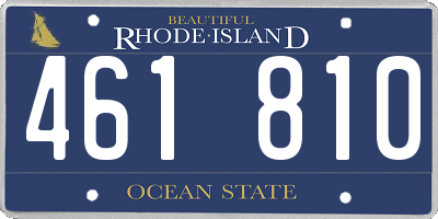 RI license plate 461810