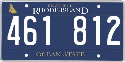 RI license plate 461812