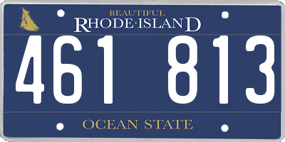 RI license plate 461813