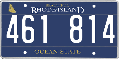 RI license plate 461814