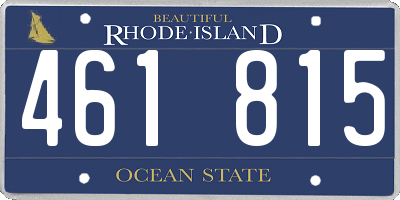 RI license plate 461815