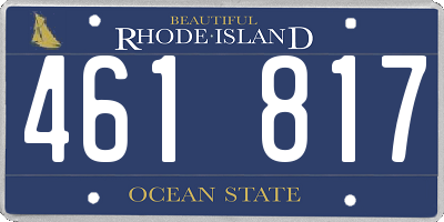 RI license plate 461817