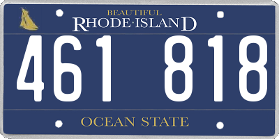 RI license plate 461818