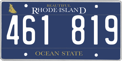 RI license plate 461819
