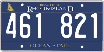 RI license plate 461821
