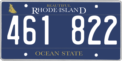 RI license plate 461822