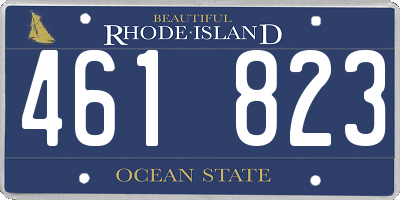 RI license plate 461823