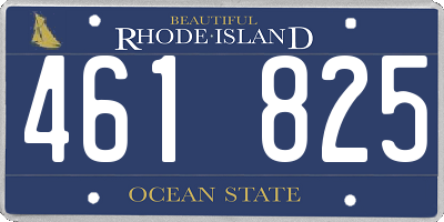RI license plate 461825
