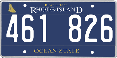 RI license plate 461826