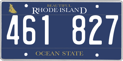 RI license plate 461827