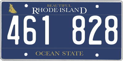 RI license plate 461828