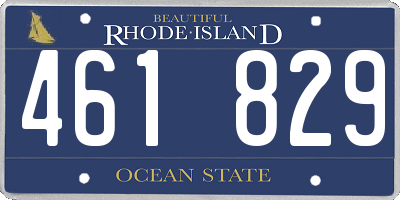 RI license plate 461829