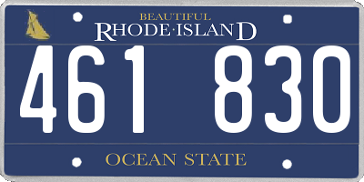 RI license plate 461830
