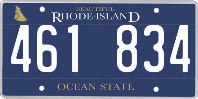 RI license plate 461834