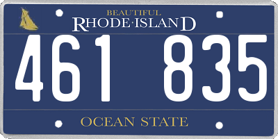 RI license plate 461835