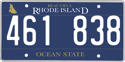 RI license plate 461838