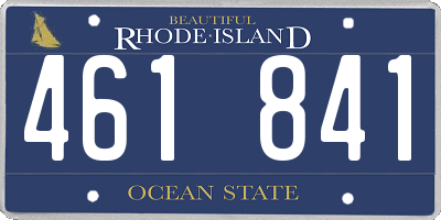 RI license plate 461841