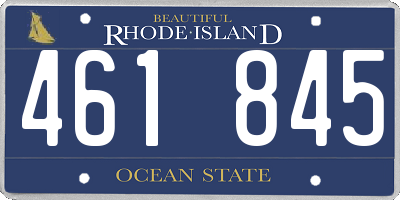 RI license plate 461845