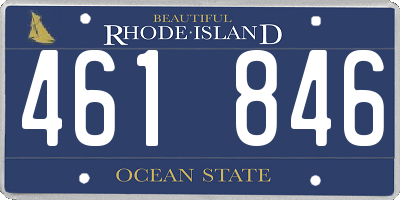 RI license plate 461846