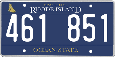 RI license plate 461851